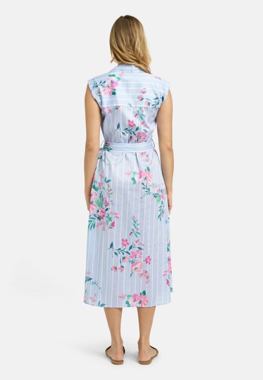 Milano Italy sleeveless midi dress, v-neck w collar, (62-2470-1388/1601) - WeekendMode