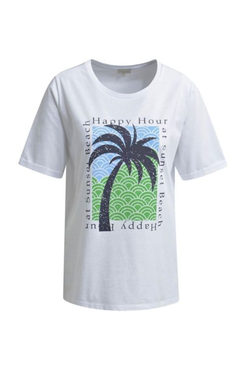 Milano Italy T-Shirt w roundneck + turn up at sleeve (52-5509-8743-A/100) - WeekendMode