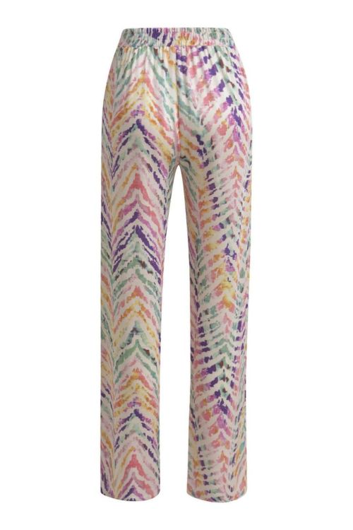 Milano Italy wideleg pants with elastic waist (42-6286-2083/colorful print) - WeekendMode