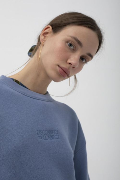 Mus&Bombon DISCONNECT OVERSIZE SWEATSHIRT (BLUE/DISCONNECT OVERSIZE SWEATSHIRT) - WeekendMode