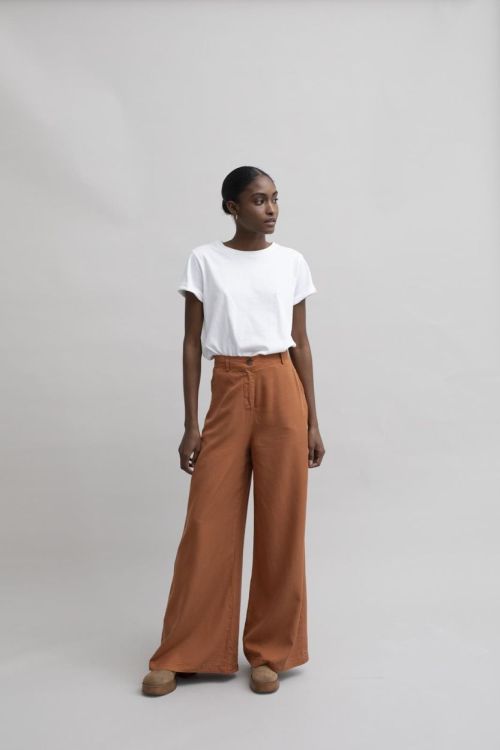 Mus&Bombon GEVORA WIDE STRAIGHT AND LONG TROUSERS (CARAMEL/GEVORA WIDE STRAIGHT AND LONG TR) - WeekendMode