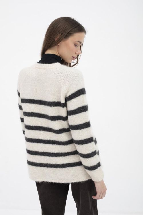 Mus&Bombon NABAO OVERSIZE CARDIGAN (ECRY AND ANTHRACITE/NABAO OVERSIZE CARDI) - WeekendMode