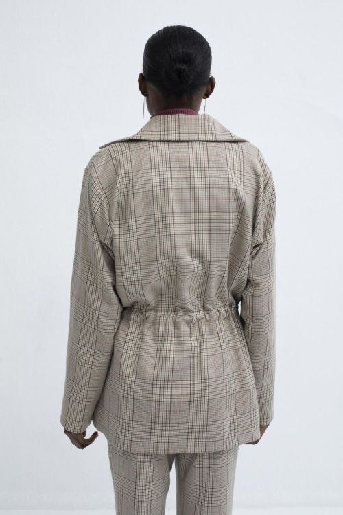 Mus&Bombon POMBEIRO JACKET WITH COLLAR AND WAIST ST (CHECKS/POMBEIRO JACKET WITH COLLAR AND W) - WeekendMode