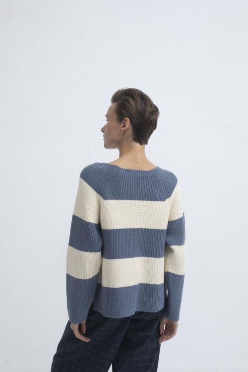 Mus&Bombon VASCAO BOAT NECK JUMPER (BLUE STRIPE/VASCAO BOAT NECK JUMPER) - WeekendMode