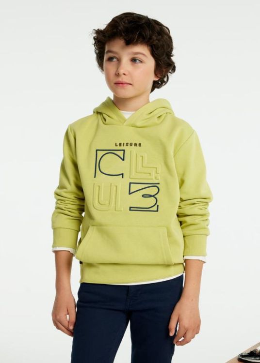 Nukutavake Embossed hooded pullover (7B.7447/Lime) - WeekendMode