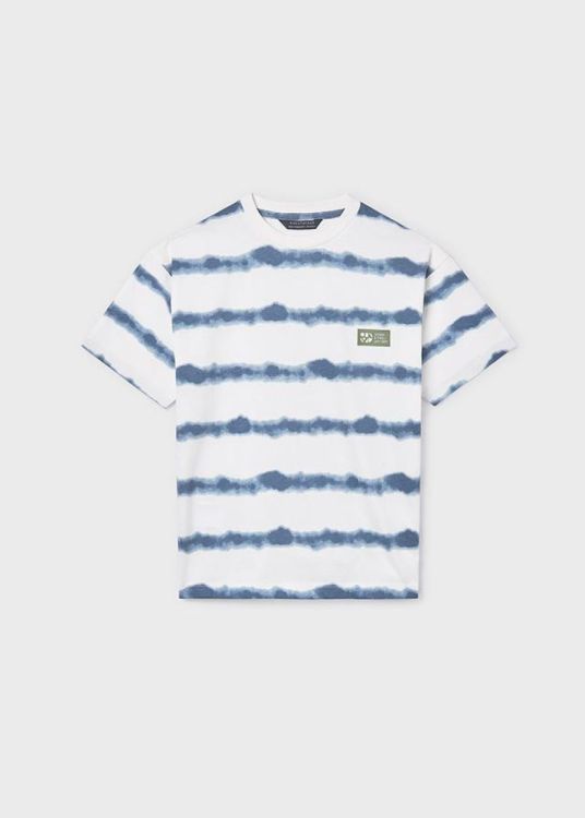 Nukutavake Printed s/s t-shirt (6039/cream-blue) - WeekendMode