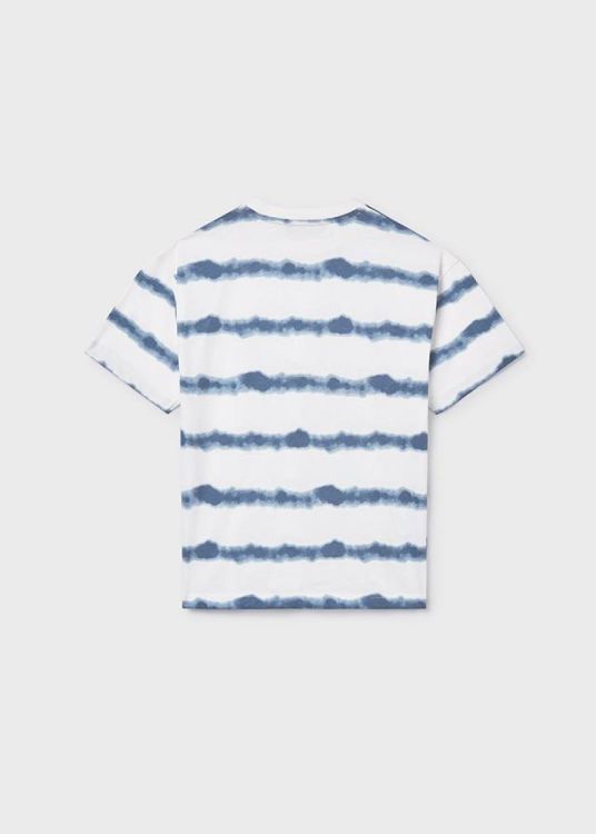 Nukutavake Printed s/s t-shirt (6039/cream-blue) - WeekendMode