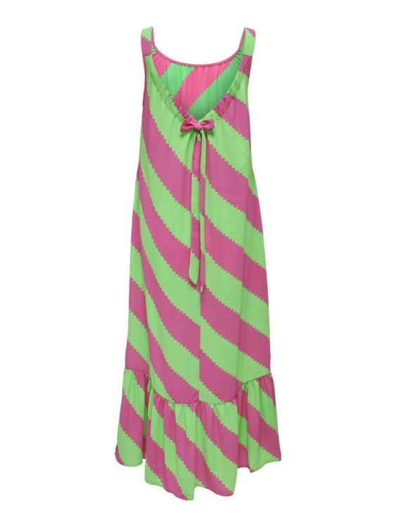 Only ONLALMA LIFE POLY NOEMI LONG DRESS AOP (15290796/Shocking Pink 421 Great stripe) - WeekendMode