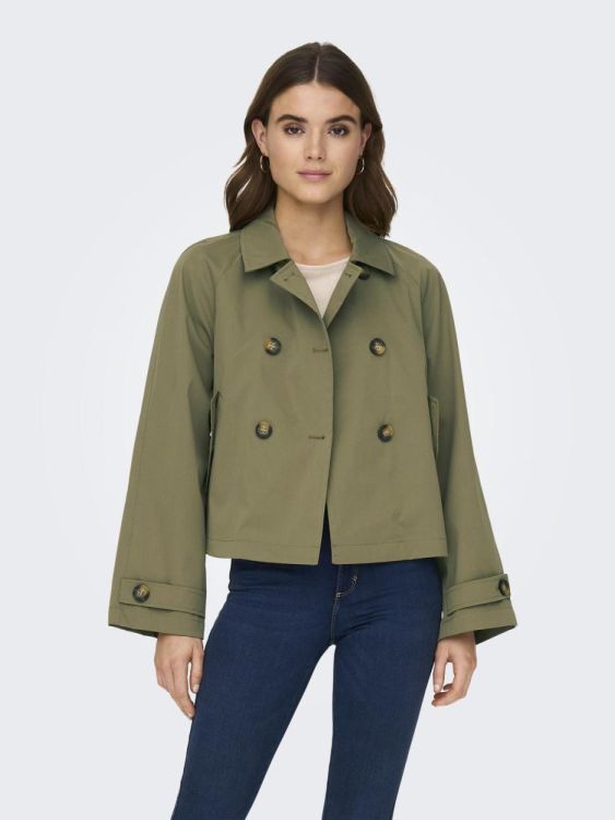 Only ONLAPRIL LIFE SHORT TRENCHCOAT OTW NOOS (15274982/Aloe) - WeekendMode