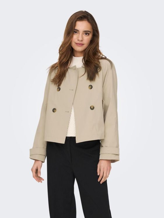 Only ONLAPRIL SHORT TRENCHCOAT OTW NOOS (15274982/Oxford Tan) - WeekendMode