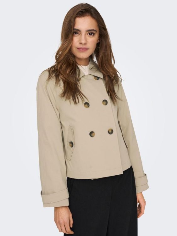 Only ONLAPRIL SHORT TRENCHCOAT OTW NOOS (15274982/Oxford Tan) - WeekendMode