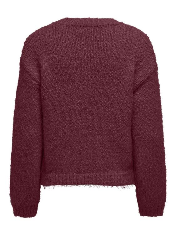 Only ONLBEA LS O-NECK CC KNT (15350813/Zinfandel Melange) - WeekendMode