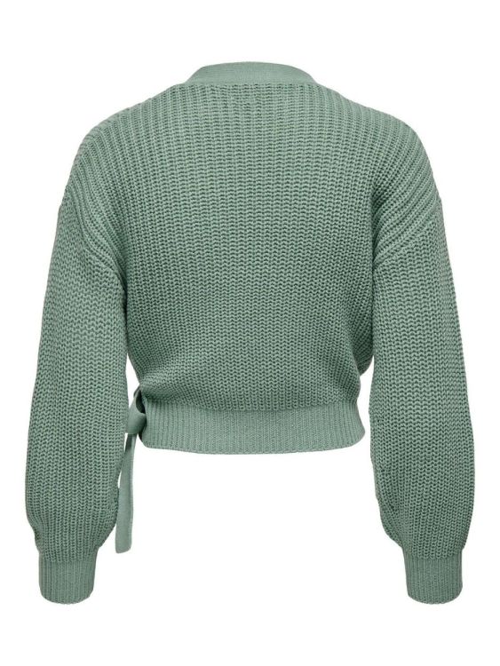 Only ONLBREDA WRAP L/S CARDIGAN KNT NOOS (15236624/Chinois Green) - WeekendMode