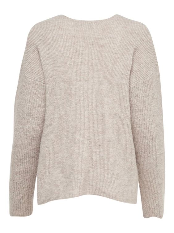 Only ONLCAMILLA V-NECK L/S PULLOVER KNT NOOS (15204588/Pumice Stone MELANGE) - WeekendMode