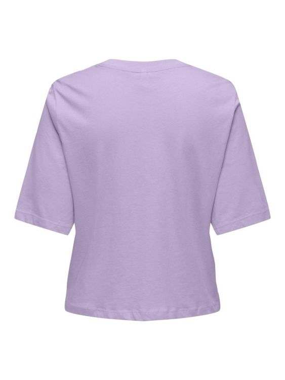 Only ONLCARTY LIFE S/S TEE BOX CS JRS (15349163/Orchid Bloom Check smiley white) - WeekendMode