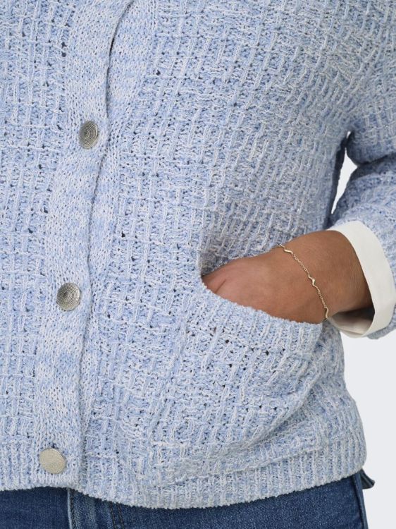 Only ONLCELESTE O-NECK CARDIGAN KNT (15342448/Soft Chambray Birch/Silver Glit) - WeekendMode
