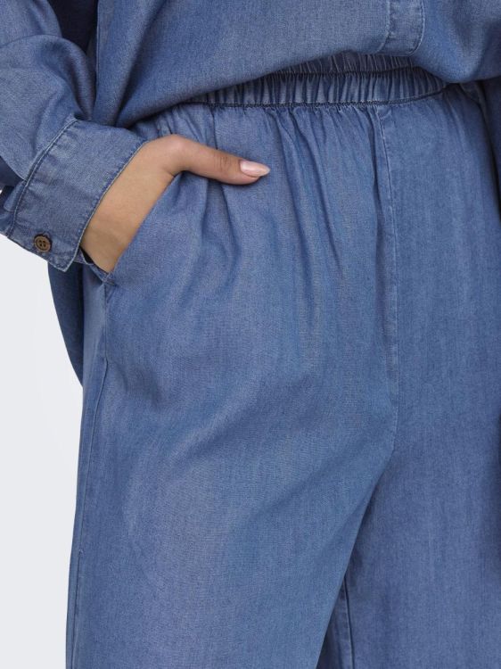Only ONLCHARIS LIFE HW PULL-UP PANT CCWVN (15337938/Medium Blue Denim) - WeekendMode