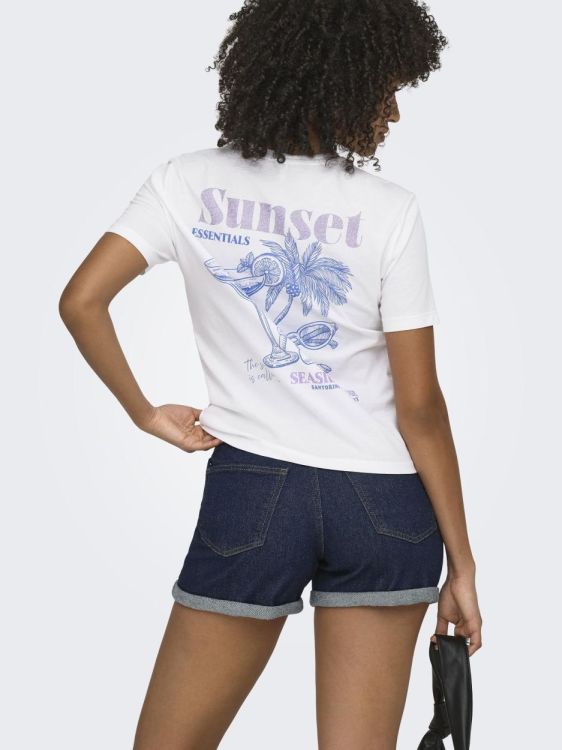 Only ONLDINA S/S CLUB TOP BOX JRS (15346663/Bright White Sunset) - WeekendMode