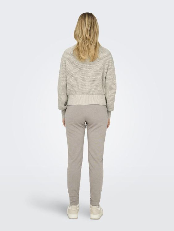 Only ONLDORITTA LS CABLE ZIP HIG NECK KNT (15306911/Pumice Stone) - WeekendMode