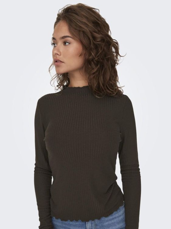 Only ONLEMMA L/S HIGH NECK TOP NOOS JRS (15180040/Demitasse) - WeekendMode