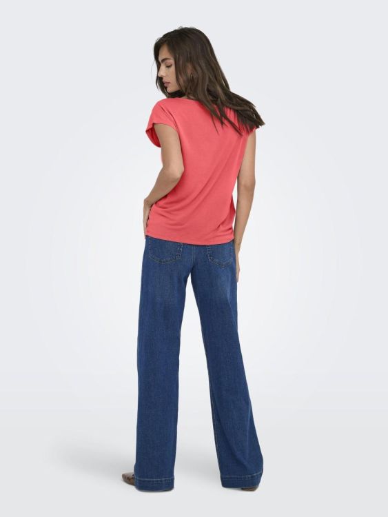 Only ONLFREE S/S MOD.V-NECK TOP JRS NOOS (15287041/Sugar Coral) - WeekendMode