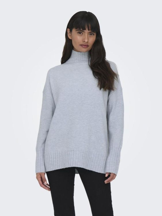 Only ONLGABRIEL LIFE L/S HIGHNECK KNT NOOS (15297172/Cashmere Blue Melange) - WeekendMode