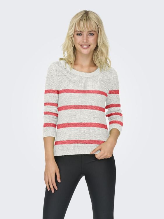 Only ONLGEENA XO L/S PULLOVER KNT NOOS (15113356/Cloud Dancer Dubarry) - WeekendMode