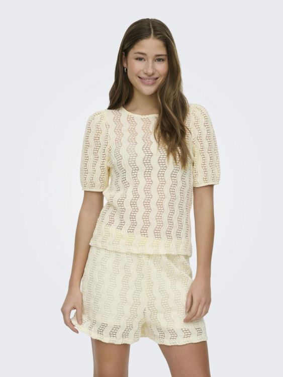 Only ONLGRACE O-NECK S/S TOP JRS (15371975/Birch) - WeekendMode