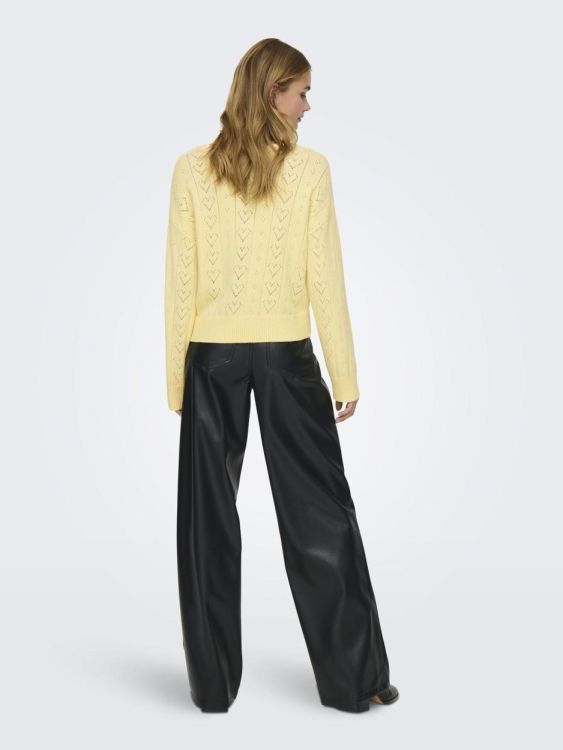 Only ONLISA LIFE LS STRUCT BOXY ONECK CC KNT (15363149/Sunlight Melange/Heart) - WeekendMode