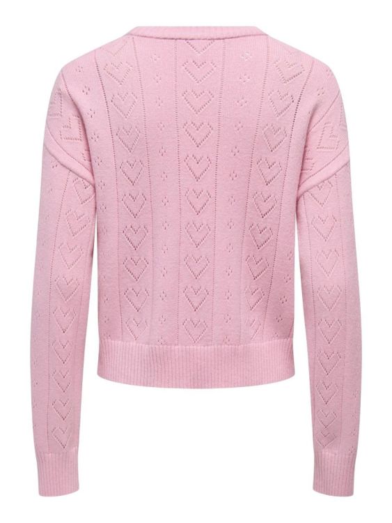 Only ONLISA LIFE LS STRUCT BOXY ONECK CC KNT (15363149/Romance Rose Heart) - WeekendMode