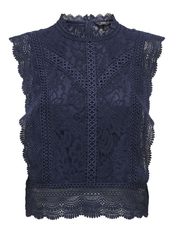 Only ONLKARO S/L LACE TOP NOOS WVN (15204604/Night Sky) - WeekendMode