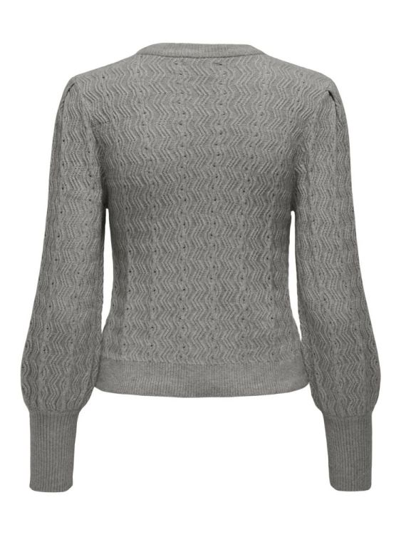 Only ONLKATIA LS STRUC PUFF ONECK CC KNT (15294087/Medium Grey Melange) - WeekendMode