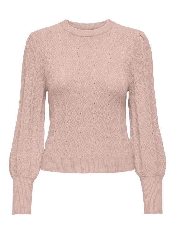 Only ONLKATIA LS STRUC PUFF ONECK CC KNT (15294087/Rose Smoke W. Melange) - WeekendMode