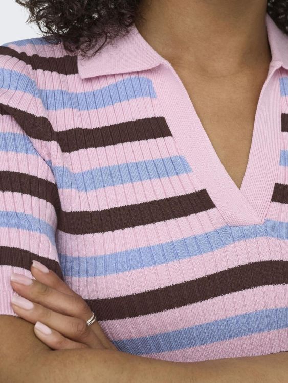 Only ONLKAYA SS POLO PULLOVER EX KNT (15363776/Roseate Spoonbill Serenity/chic) - WeekendMode
