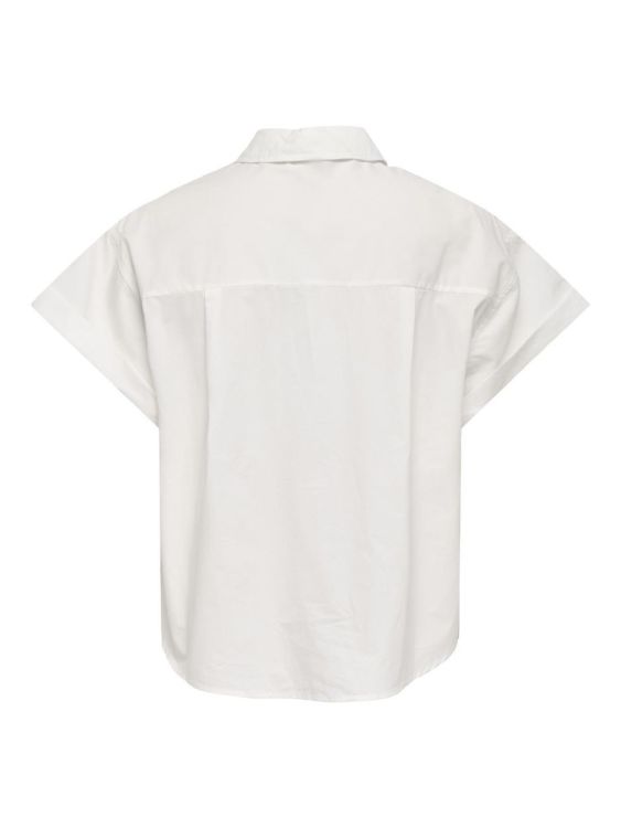 Only ONLKERI S/S FOLD SHIRT WVN (15369556/Bright White) - WeekendMode