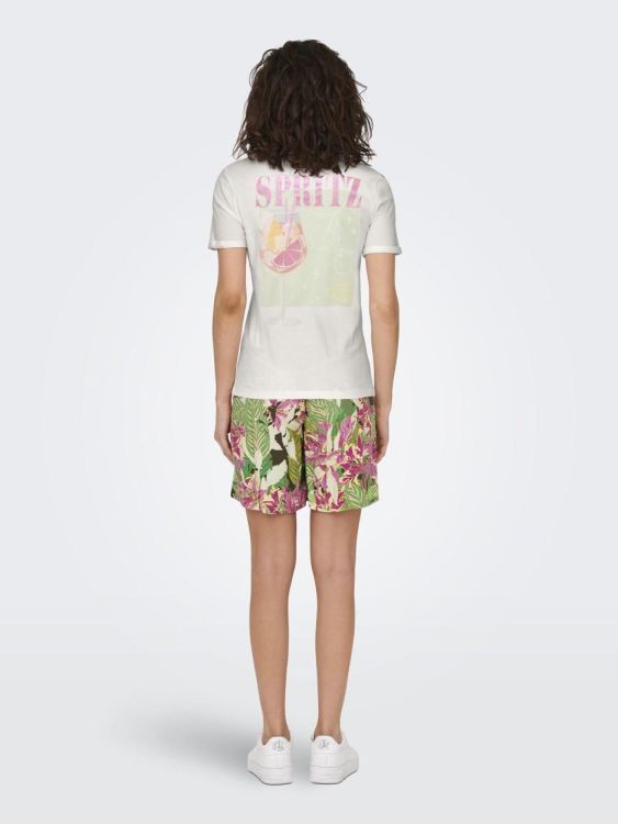 Only ONLKITA S/S DRINKS TOP BOX JRS (15291465/Cloud Dancer Dacey spritz back) - WeekendMode
