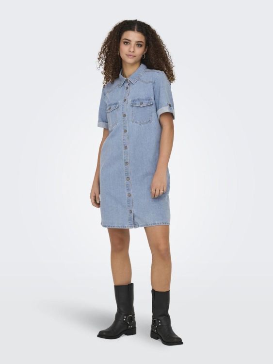 Only ONLLISA S/S DNM DRESS GUA NOOS (15353176/Light Blue Denim) - WeekendMode
