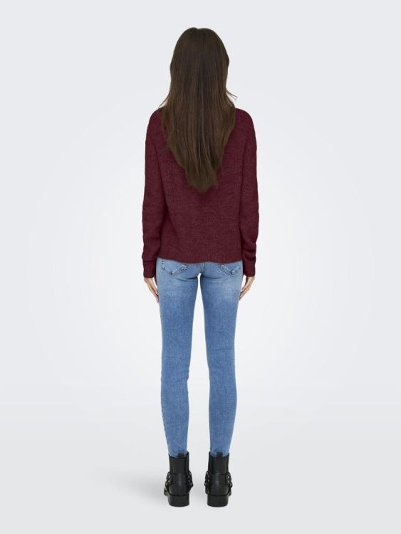 Only ONLLOLLI L/S PULLOVER KNT NOOS (15234745/Cabernet W. MELANGE) - WeekendMode
