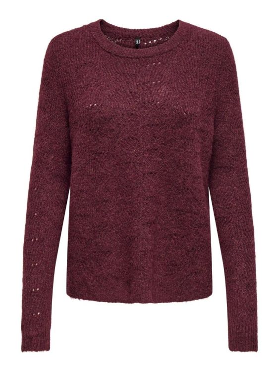 Only ONLLOLLI L/S PULLOVER KNT NOOS (15234745/Cabernet W. MELANGE) - WeekendMode
