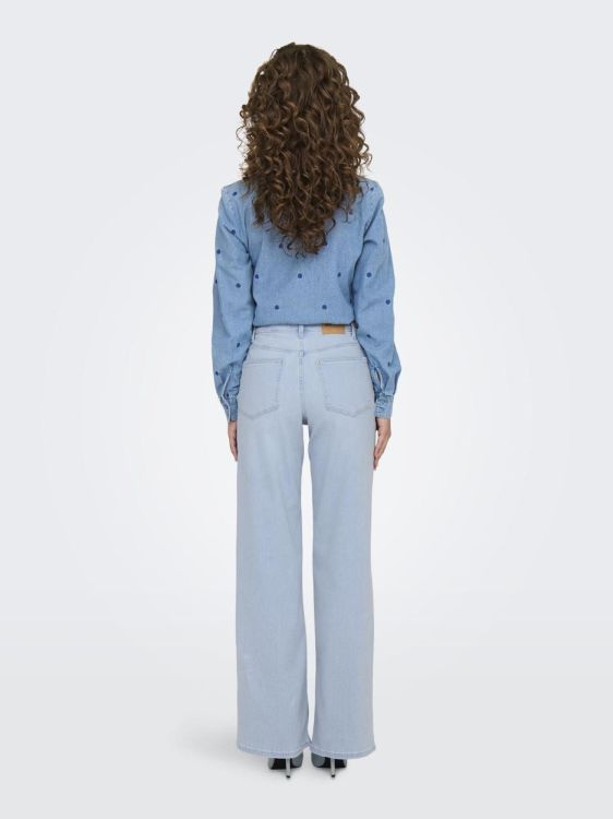 Only ONLMADISON BLUSH HW WIDE DNM CRO495 NOOS (15338289/Light Blue Bleached Denim) - WeekendMode