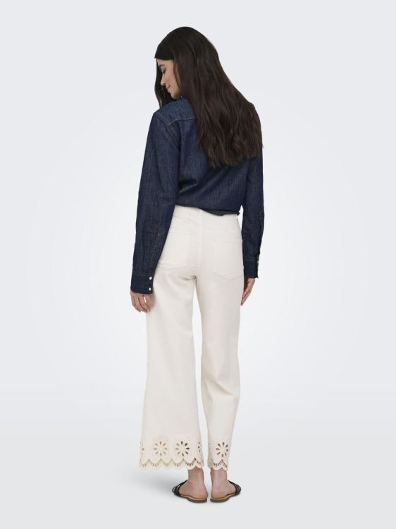 Only ONLMADISON HW CROP WIDE BRO ANGL DNM GUA (15372378/White Denim) - WeekendMode