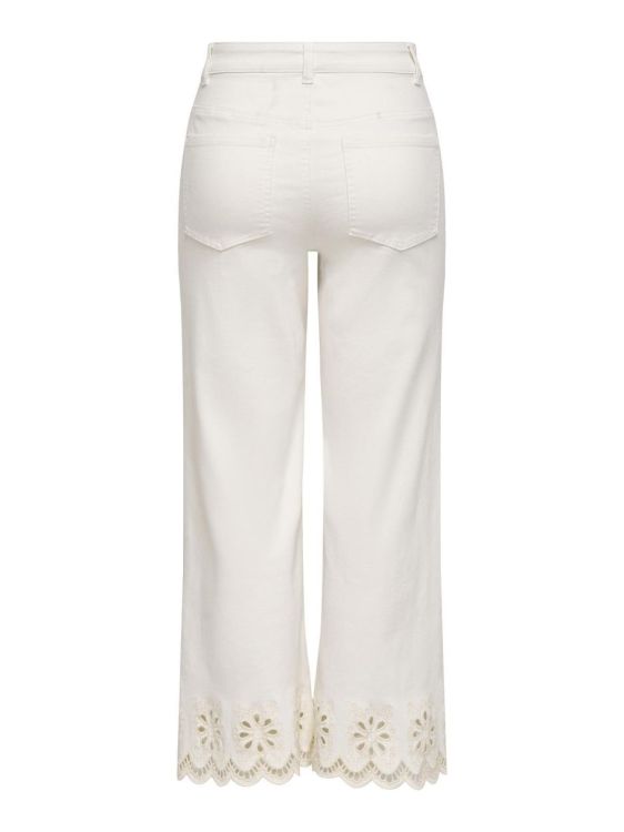 Only ONLMADISON HW CROP WIDE BRO ANGL DNM GUA (15372378/White Denim) - WeekendMode