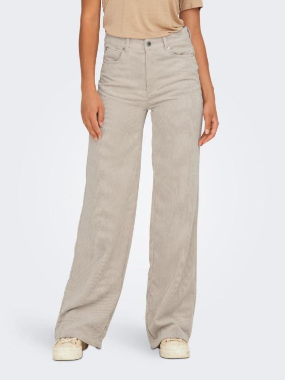Only ONLMADISON-VIOLA HW WIDE CORD PANT PNT (15302583/Pumice Stone) - WeekendMode