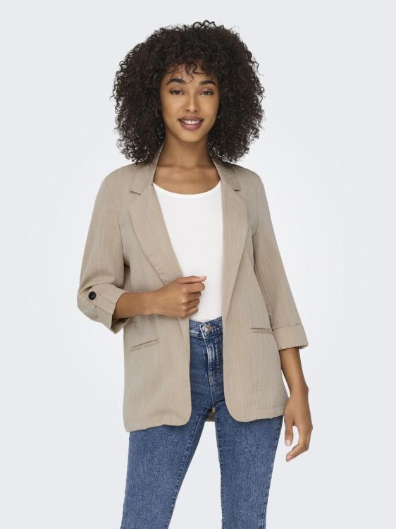 Only ONLMARSA 3/4 BLAZER WVN NOOS (15308084/Safari MELANGE) - WeekendMode