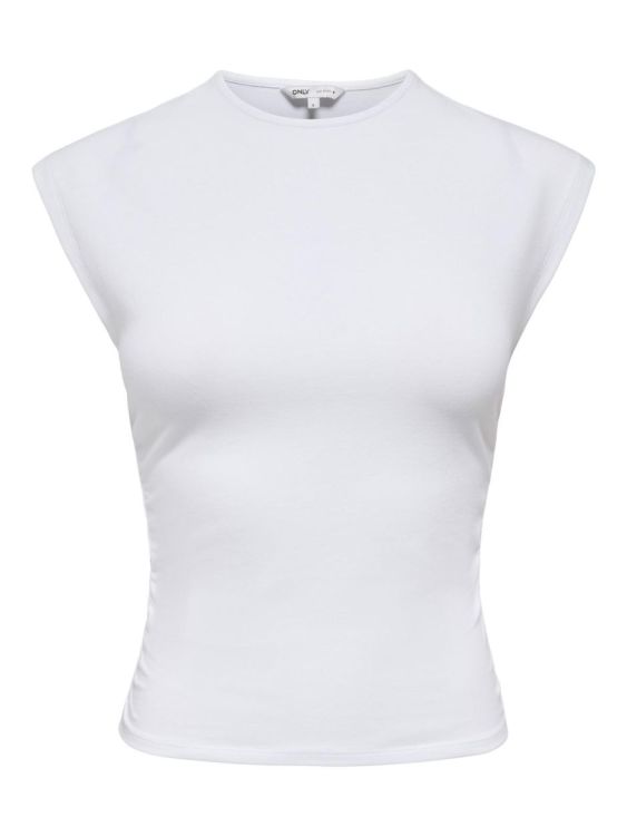 Only ONLMIRA CAPSL RUCHING TOP JRS NOOS (15367938/White) - WeekendMode