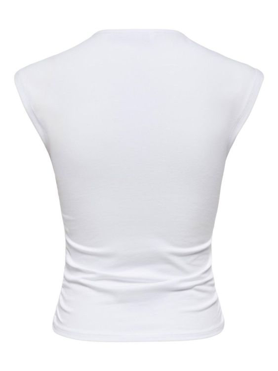Only ONLMIRA CAPSL RUCHING TOP JRS NOOS (15367938/White) - WeekendMode