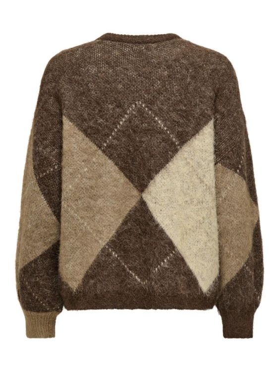 Only ONLNOEME LIFE LS JQ O-NECK KNT (15353226/Chestnut Cocoa Creme/Biscotti/M) - WeekendMode