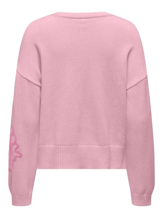 Only ONLPETRA LS FLOWER EMB O-NECK CC KNT (15363127/Romance Rose Wild Orchid) - WeekendMode