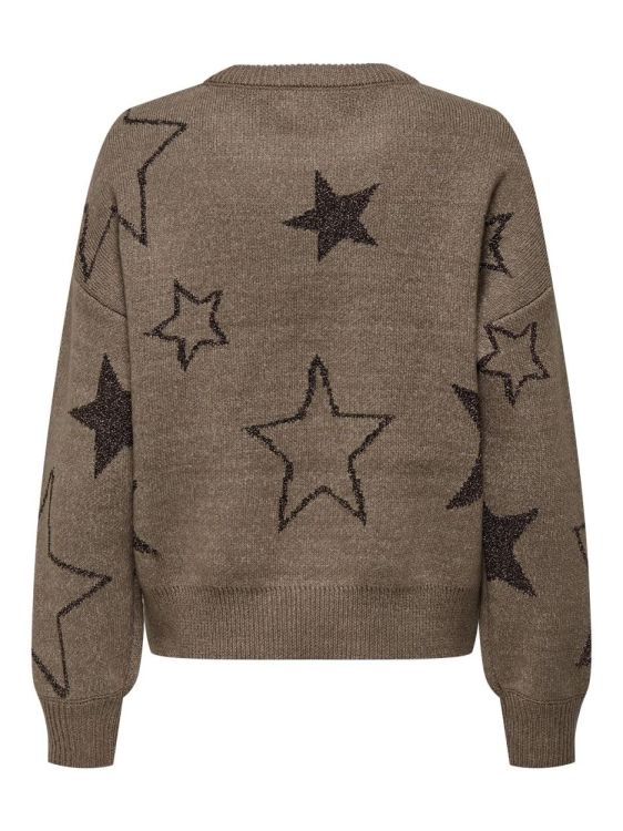 Only ONLROSIE LS O-NECK GLITTER KNT (15328250/Cocoa Créme Mel/Cobber Glitter ) - WeekendMode