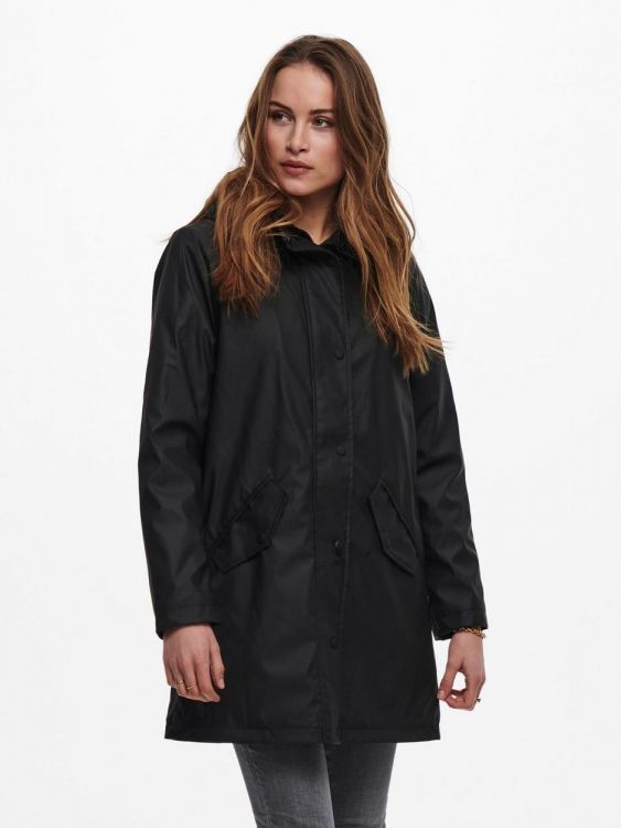 Only ONLSALLY RAINCOAT Noos (15206116/Black BLACK TEDDY) - WeekendMode